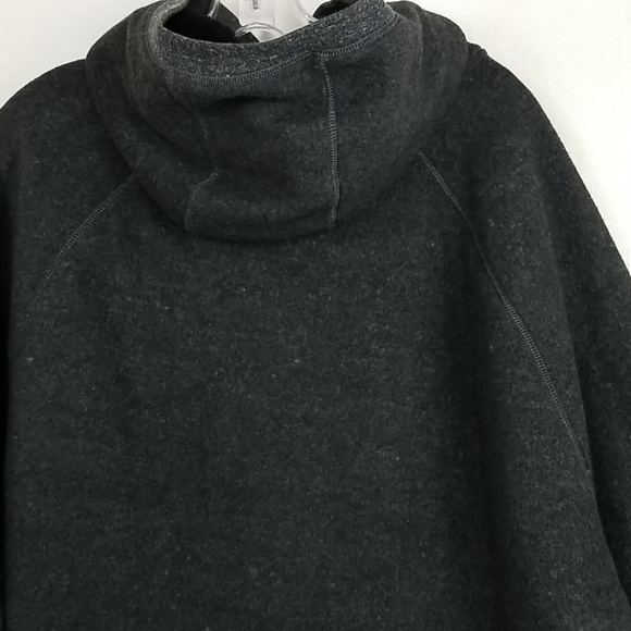 Alo Yoga Charcoal Gray Sherpa Hoodie Curved Hem Sweatshirt Size Medium - Picture 9 of 13